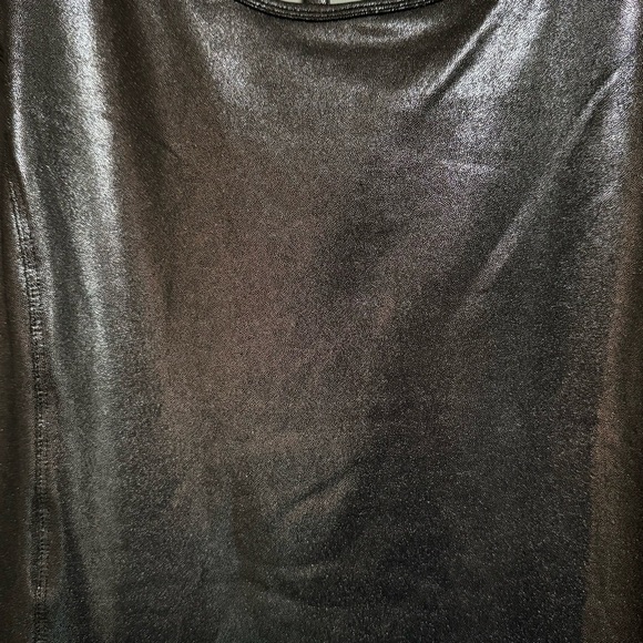 LIVI Active Shiny Dark Silver Pewter Metallic Tank Cage Cutout Back Size 22/24 - Picture 3 of 5